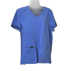 KOI Basics Blue Scrub Top Size Large‎ Healthcare Nursing Medical
